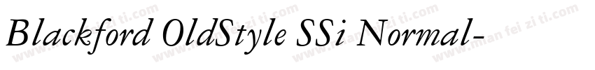 Blackford OldStyle SSi Normal字体转换